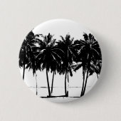 Black White Palm Trees Silhouette Ronde Button 5,7 Cm (Voorkant)