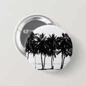 Black White Palm Trees Silhouette Ronde Button 5,7 Cm (Voorkant /achterkant)