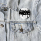 Black White Palm Trees Silhouette Ronde Button 5,7 Cm (In situ)