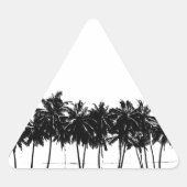 Black White Palm Trees Silhouette Sticker (Voorkant)