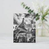 Black & White Paris Briefkaart (Staand voorkant)