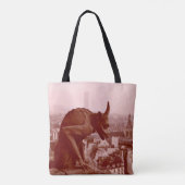 Black & White  Paris Foto Gargoyle Tas (Achterkant)