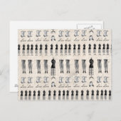  Black White Paris Mode Mannequin Briefkaart (Voorkant / Achterkant)