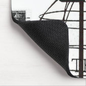 Black White Paris Mode Mannequin Muismat (Hoek)