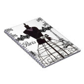 Black White Paris Mode Mannequin Notitieboek (Rechterzijde)