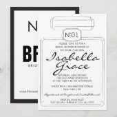 Black & White Paris Theme VRIJGEZELLENFEEST Party Kaart (Voorkant / Achterkant)