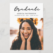 Black White Party Afstuderen bewerkbaar Afstuderen Aankondiging (Voorkant)