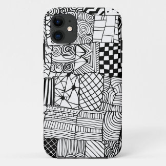 Black White Patchwork Geometric Whimsical Case-Mate iPhone Case