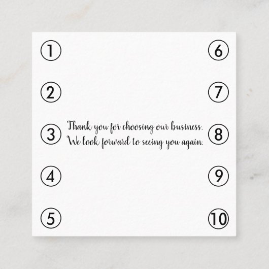 Black White Pattern Business Loyalty Punch Kaart Afsprakenkaartje (Achterkant)