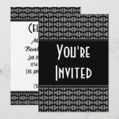 Black White Pattern Party nodigt uit Kaart (Voorkant / Achterkant)
