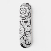 black&white  pattern with mandalas skateboard (Voorkant)