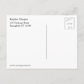 Black & White Patterns Afstuderen Save the Date Aankondigingskaart (Achterkant)