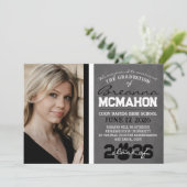 Black & White Paw Print Afstuderen Kaart (Staand voorkant)