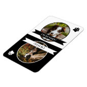 Black White Paw Print Dog is Fed Photo Magneet (Linkerzijde)