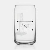 Black & White Pearl Champagne Glass Wedding Blikvorm Glas (Voorkant)