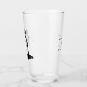 Black & White Pearl Champagne Glass Wedding Glas (Links)