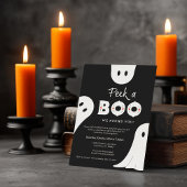 Black White Peek Een Boo Ghosts Halloween Party Kaart