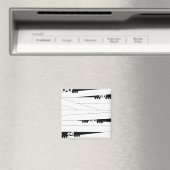 Black White Peeking Mummy Halloween Humor Magneet (Insitu (Vaatwasser))