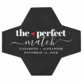 Black White Perfect Match Love Couple Aangepast Voetbal (Enkel)