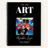 Black White Personalized Sketchbook Artist Name  Notitieboek (Voorkant)