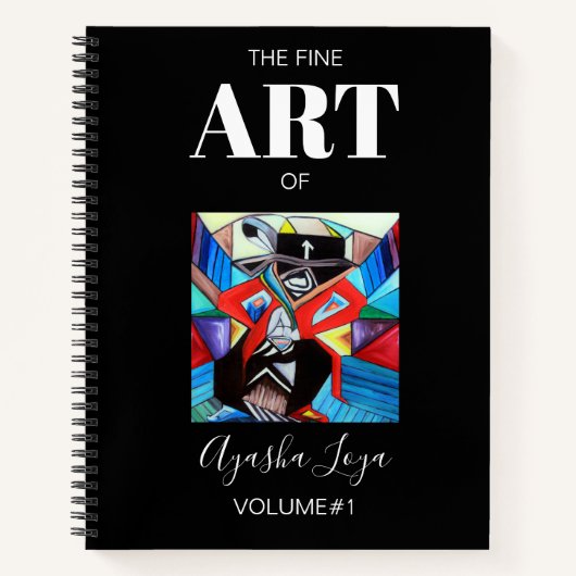 Black White Personalized Sketchbook Artist Name  Notitieboek (Voorkant)