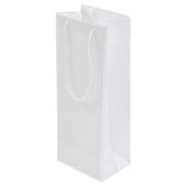 Black & White Personalized Wedding Party Wine Bag Wijn Cadeautas (Achterkant Gekanteld)