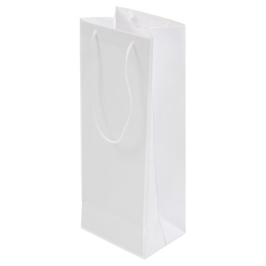 Black & White Personalized Wedding Party Wine Bag Wijn Cadeautas (Achterkant Gekanteld)