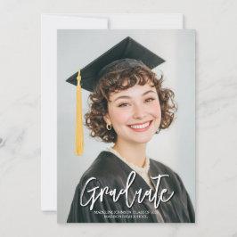 Black & White Photo 2026 Graduation Announcement