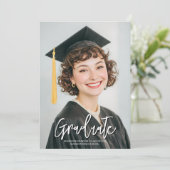 Black & White Photo 2026 Graduation Announcement (Staand voorkant)