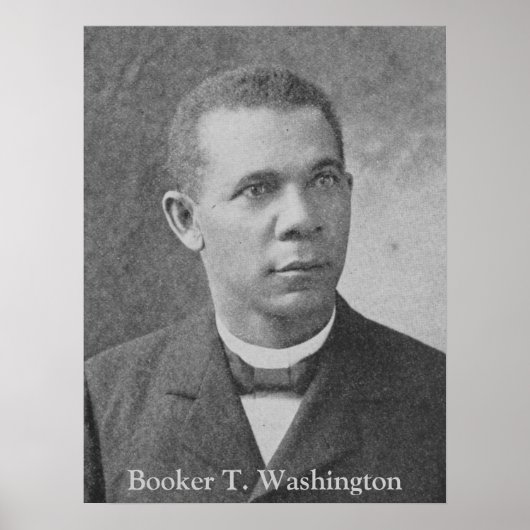 Black & White Photo Booker T. Washington Poster (Voorkant)