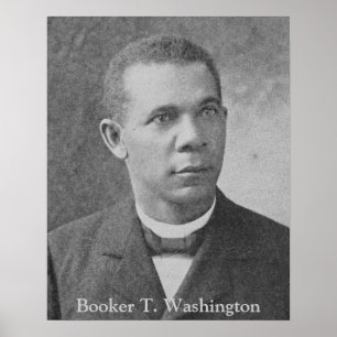 Black & White Photo Booker T. Washington Poster