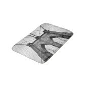 Black & White Photo Brooklyn Bridge Badmat (Gekanteld)