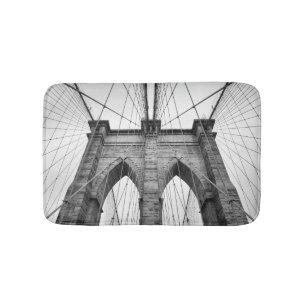Black & White Photo Brooklyn Bridge Badmat
