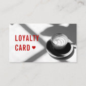 Black White Photo Coffee Shop Loyalty Kaart (Voorkant)