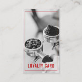 Black White Photo Coffee Shop Loyalty Kaart (Voorkant)