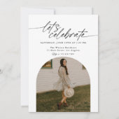 Black & White Photo Collage Graduation Kaart (Achterkant)