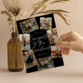 Black & White Photo Collage Graduation Kaart