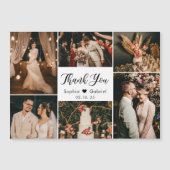 Black White Photo Collage Weddenschap Bedankt (Voorkant)