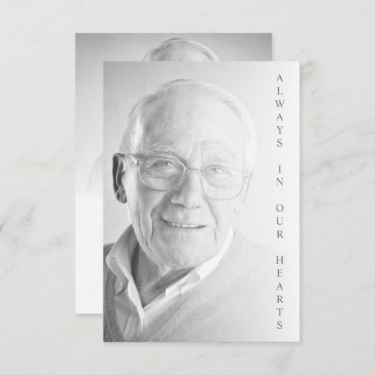 Black & White Photo for Funeral Service (Voorkant / Achterkant)