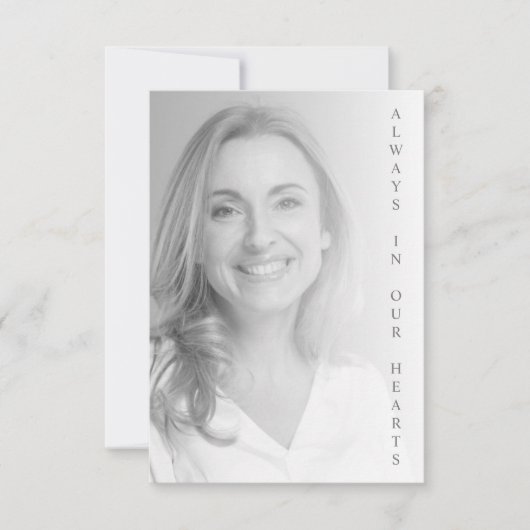 Black & White Photo for Memorial Service (Voorkant)