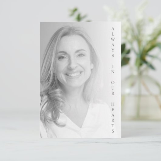 Black & White Photo for Memorial Service (Staand voorkant)