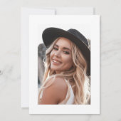 Black White Photo Graduation Party Kaart (Achterkant)