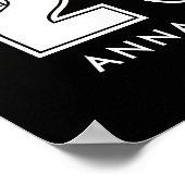 Black White Photo Graduation Party Sign Poster (Hoek)