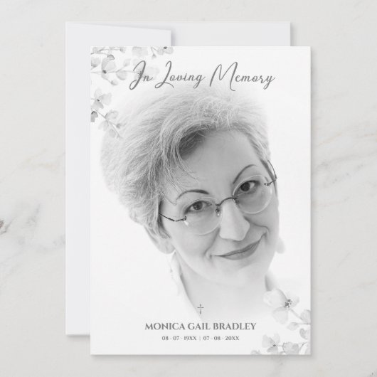 Black & White Photo Herinnering Service Beste Ones Notitiekaartje (Voorkant)