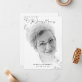 Black & White Photo Herinnering Service Beste Ones Notitiekaartje (Voorkant / Achterkant in situ)