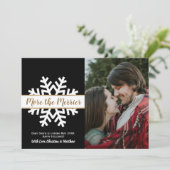 Black White Photo Kerstmis aankondiging (Staand voorkant)