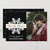 Black White Photo Kerstmis aankondiging (Voorkant / Achterkant)