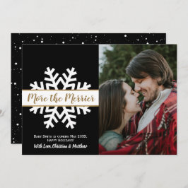 Black White Photo Kerstmis aankondiging