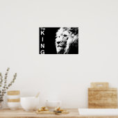 Black White Photo Lion Sjabloon Natuur Animal Poster (Keuken)