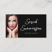 Black White Photo Makeup Visitekaartje (Voorkant)
